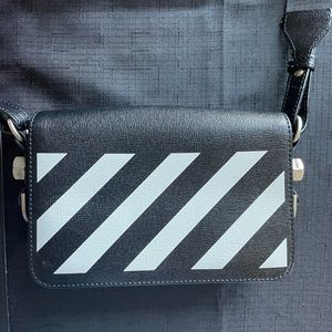 Off white striped purse